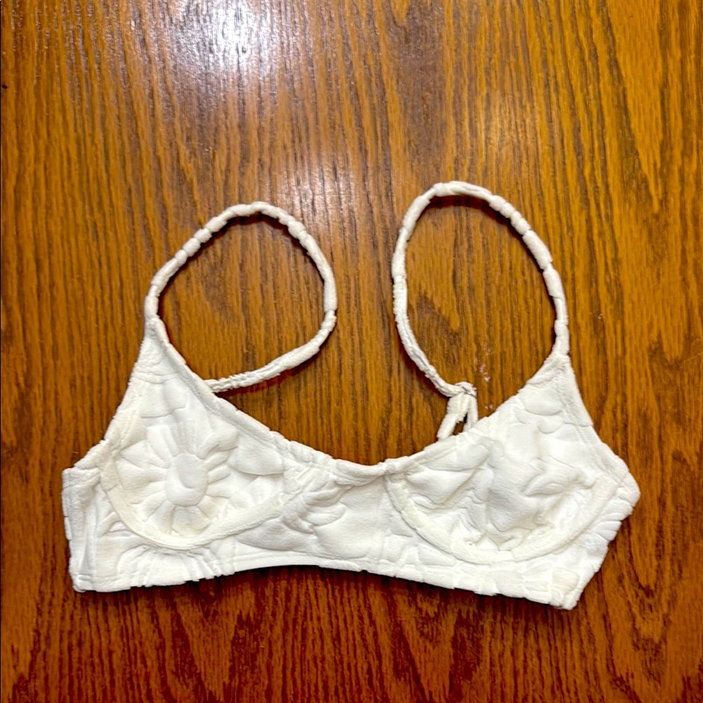Billabong White Floral Swim Bra